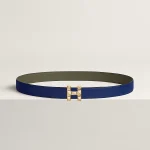H Infini belt buckle & Reversible leather strap 24 mm - Image 2